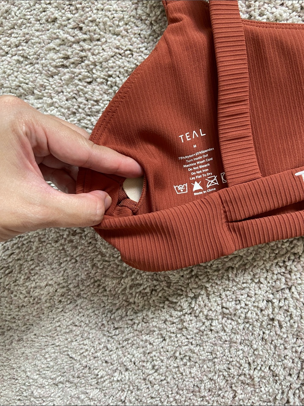 Active by Teal • Rust Ribbed Workout Set - Picture 5 of 16